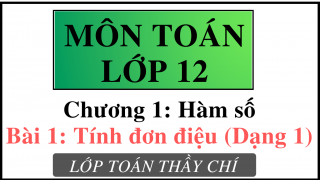 Hàm số - Bài 1: Tính đơn điệu (Dạng 1) - Toán lớp 12